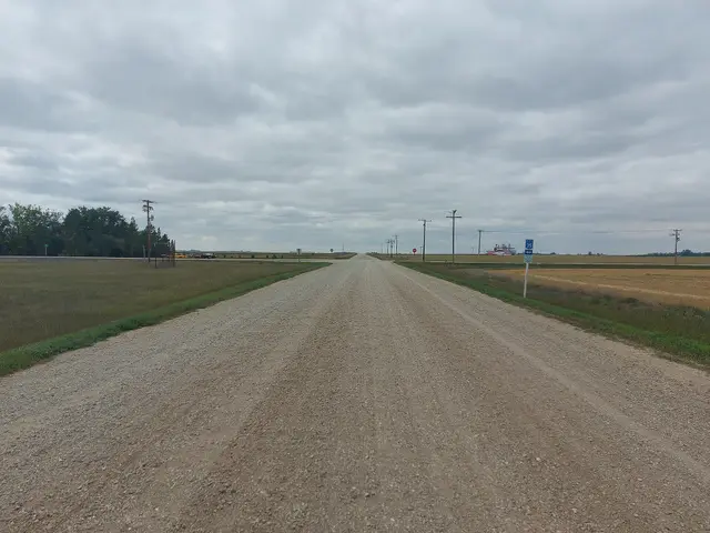 Gravel Highway 708 near Highway 35